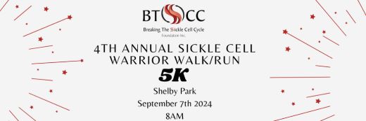 Breaking the sickle cell cycle banner walk/run