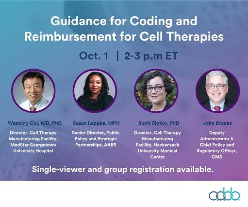 AABB Coding & Reimbursement ecast flyer